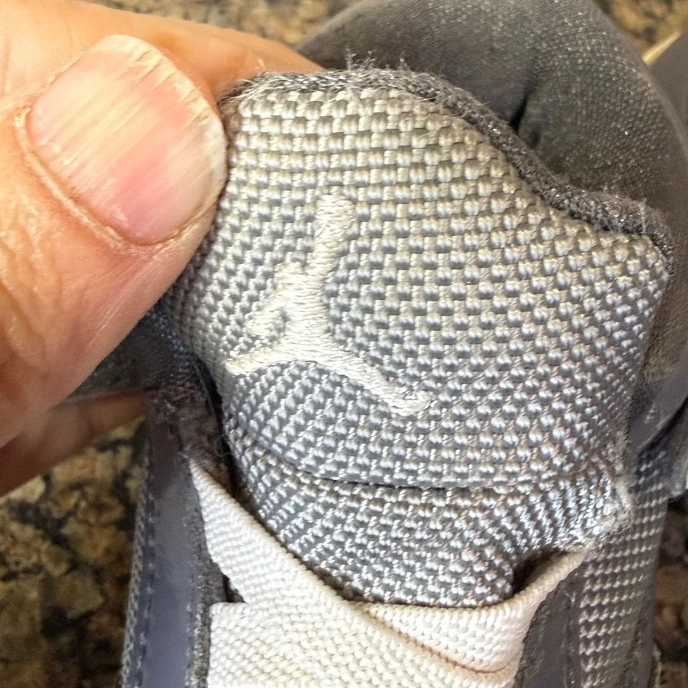 Jordan Toddler Crib Shoes Infant Sneakers Gray White Hook Loop Size 6C